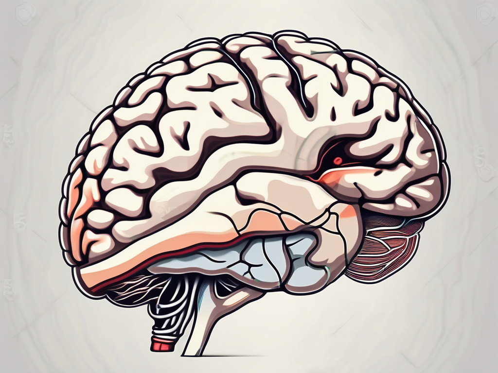 The human brain with the oculomotor nerve highlighted