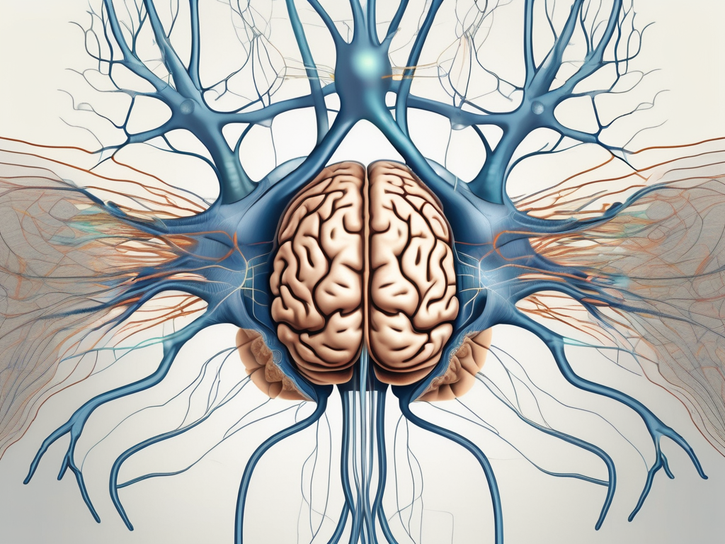 The human brain with a detailed focus on the oculomotor nerve (cranial nerve iii)