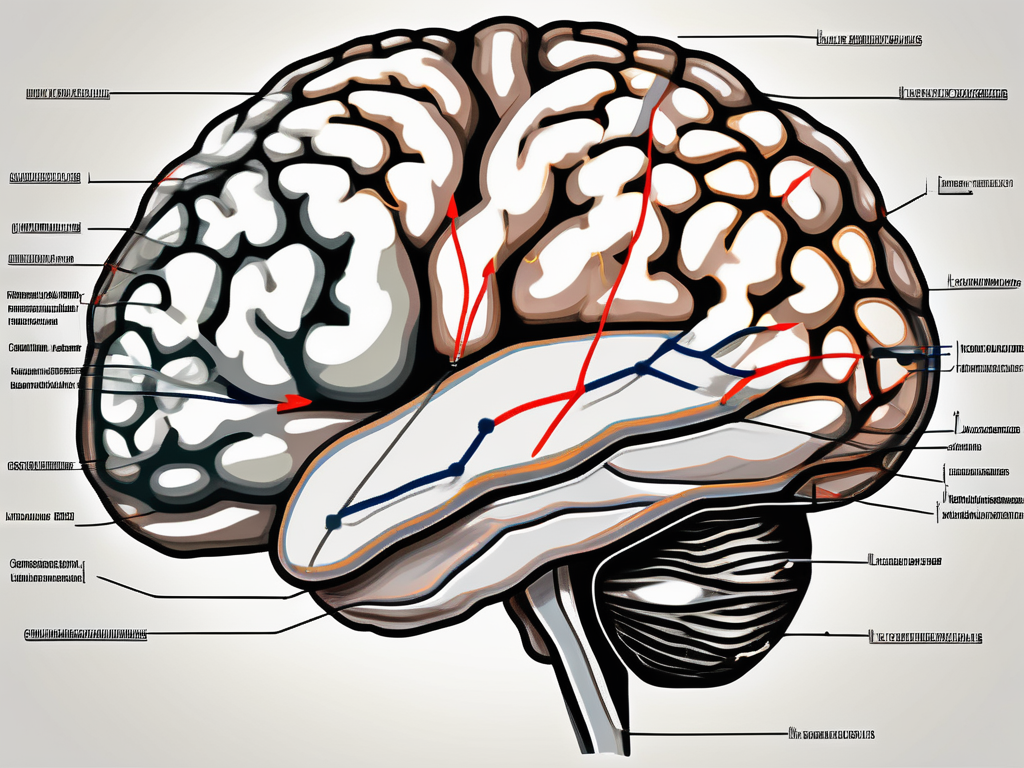 The human brain with the oculomotor nerve highlighted