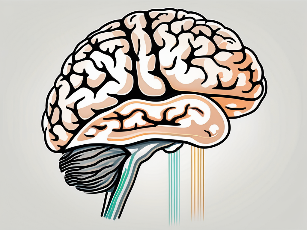 The human brain with the oculomotor nerve highlighted